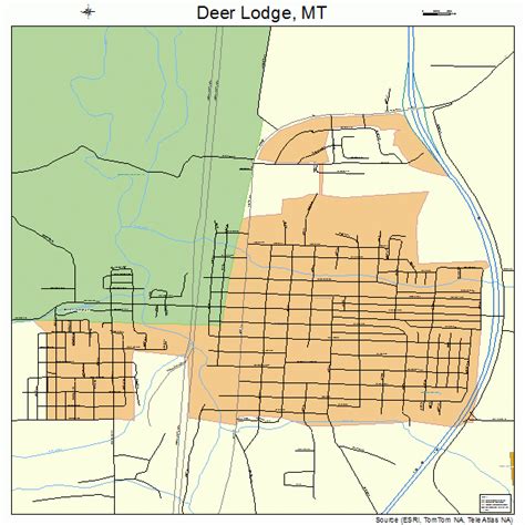 Deer Lodge Montana Street Map 3019825