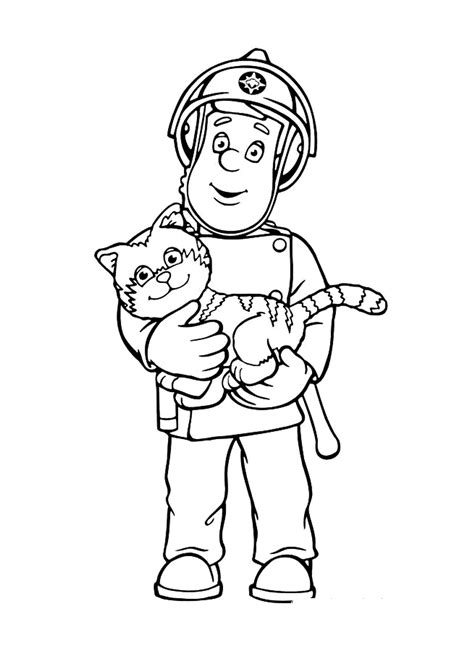 Fireman Sam coloring pages to download and print for free