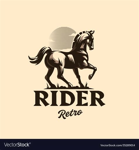 Muscular steed horse Royalty Free Vector Image