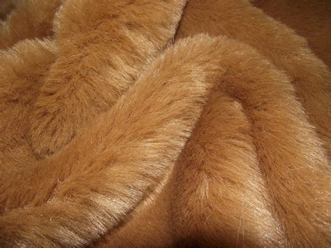 LUXURY Faux Fur Fabric Material CHIPMUNK GINGER BROWN - CRS Fur Fabrics