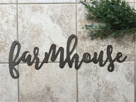 Metal "farmhouse" Sign by FixerUpperFH on Etsy https://www.etsy.com/listing/519312057/metal ...