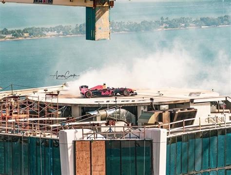 Red Bull F1 Car Does Donuts on Top of a Skyscraper - Formula one