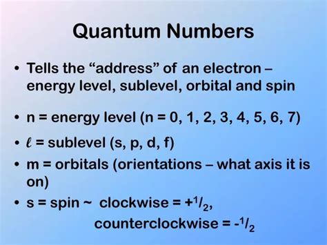 PPT - Quantum Numbers PowerPoint Presentation, free download - ID:6766216