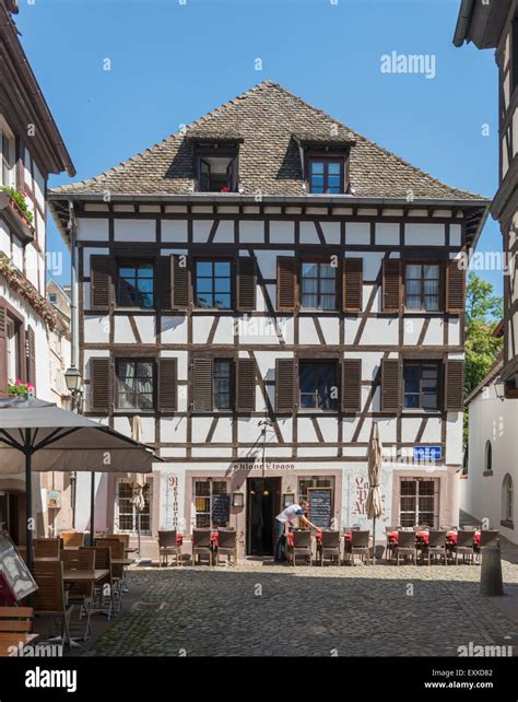 La Petite Alsace restaurant in La Petite France old town, Strasbourg, France, Europe Stock Photo ...