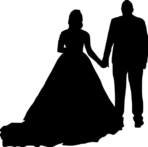 10 Bride and Groom Silhouette (PNG Transparent) | OnlyGFX.com