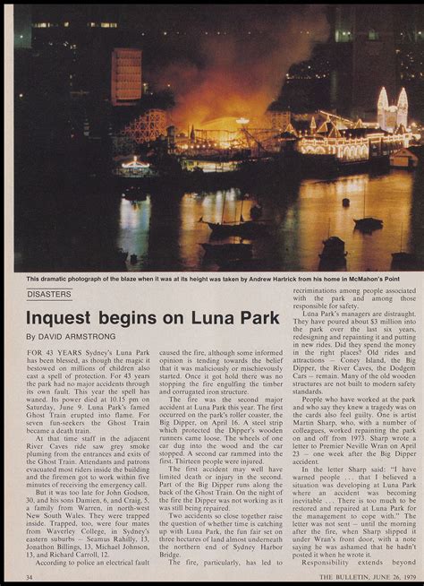 Luna Park Ghost Train fire 1979 | The Dictionary of Sydney