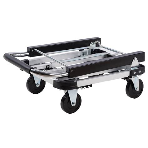 2040H Folding Four-Wheel Flatbed Cart Silver