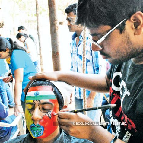 A student during IIIT Hyderabad's annual fest.