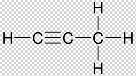 Propyne Structural formula Chemical structure Lewis structure ...