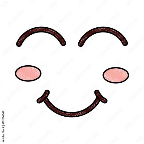 cartoon funny face winking eyes happy vector illustration drawing ...