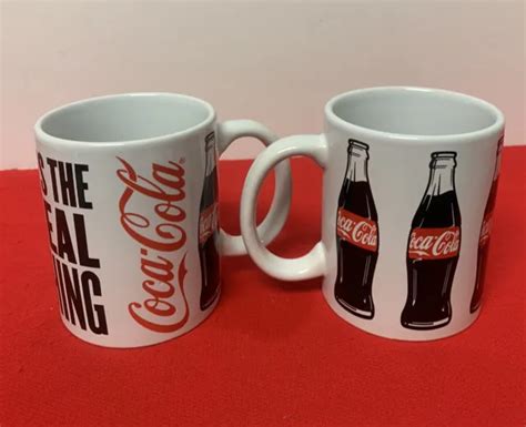 VINTAGE COCA-COLA IT’S The Real Thing Mugs-Set Of 2 $12.00 - PicClick