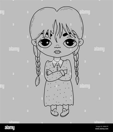 Wednesday addams Stock Vector Images - Alamy