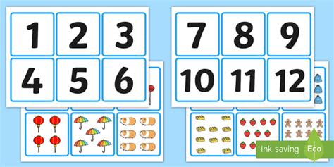 Children's Number Matching Cards - Printable - Teaching Tool