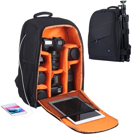 Outdoor Waterproof DSLR Camera Backpack with Rain Cover