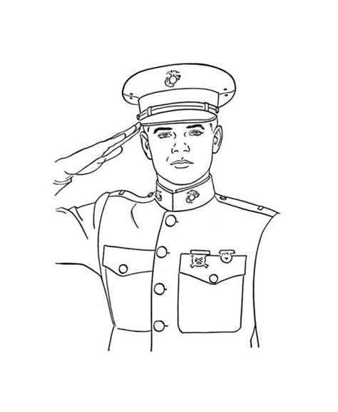 Soldier Saluting Drawing at GetDrawings | Free download