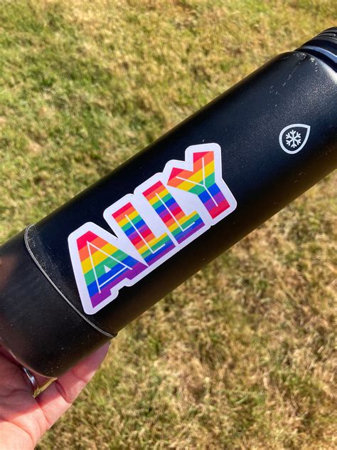 Ally Sticker LGBTQ Stickers Pride Stickers Water Bottle - Etsy