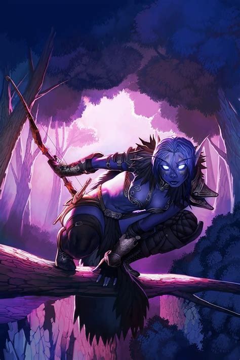 Night Elf Huntress | Warcraft art, Warcraft, Fantasy artwork