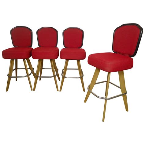 Vintage Casino Swivel Stools (pair) For Sale at 1stdibs