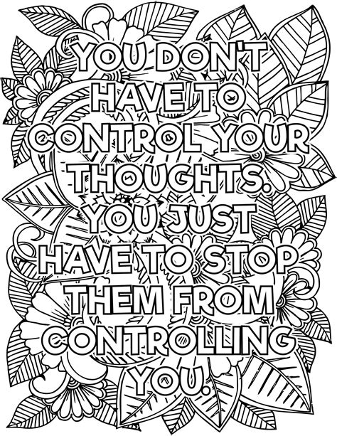 Free Printable Mental Health Coloring Pages