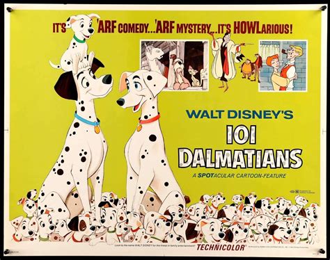 101 Dalmatians (1961) Original R72 Half-Sheet Movie Poster - Original ...