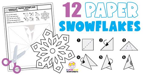 12 Free Paper Snowflake Templates - Superstar Worksheets