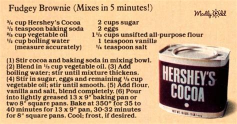 The original Hershey’s Brownie recipe from your childhood – Madly Odd!