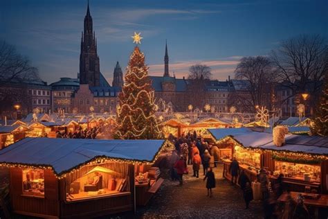 Christmas market night architecture illuminated. | Free Photo - rawpixel