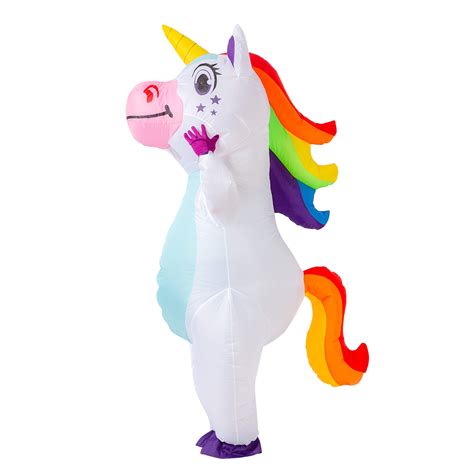 Buy Spooktacular Creations Inflatable Costume Unicorn Full Body Unicorn Air Blow-up Deluxe ...
