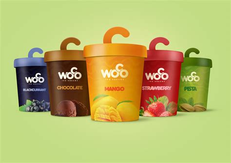 Woco Ice Cream Packaging Design on Behance