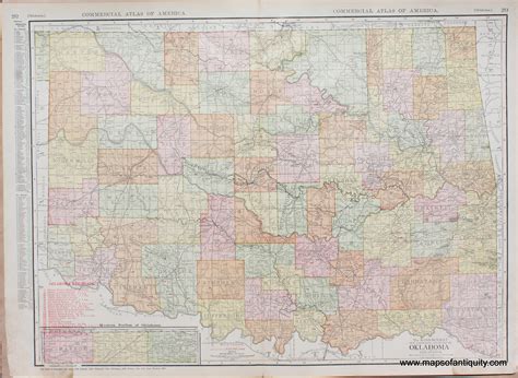 1912 - Oklahoma - Antique Map – Maps of Antiquity