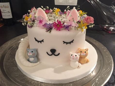 Pin by Charline Marzin on Fete anniv | Birthday cake for cat, Kitten cake, Cat cake