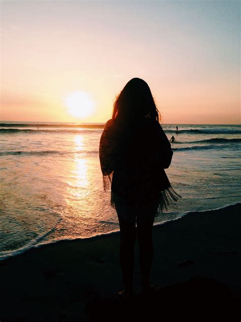 Sunset Photography Beach Girl Wallpaper - Mural Wall