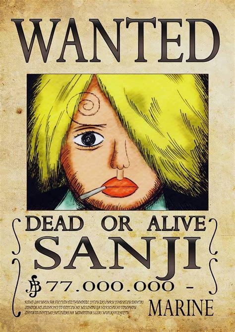 Sanji Wanted Poster