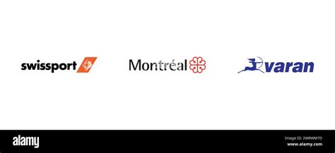 Montréal, Varan Turizm, Swissport. Vector brand logo collection Stock Vector Image & Art - Alamy