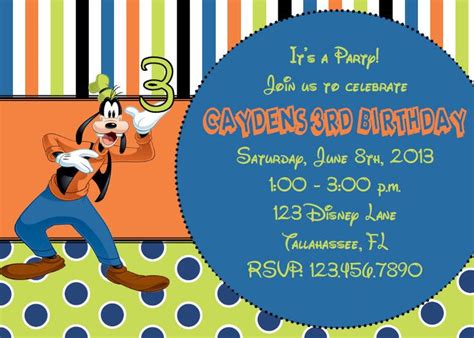 Goofy+Inspired+Printable+Birthday+Invitation+by+InviteMeToTheParty,+$10 ...