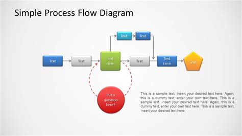 Simple Process Flow Diagram for PowerPoint & Slide Template