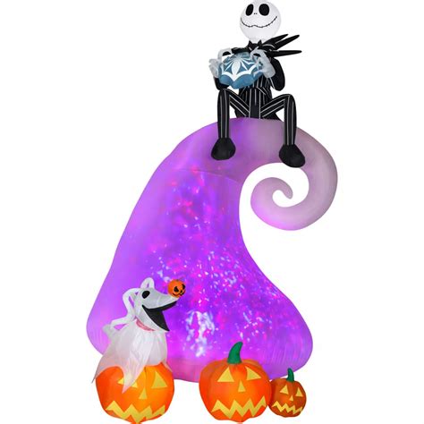 Disney Airblown Inflatable Jack Skellington And Zero Scene With ...