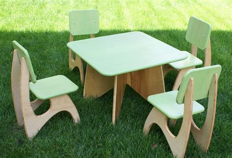 Modern Child and Table set - 2 chair option | Modern kids table, Modern ...