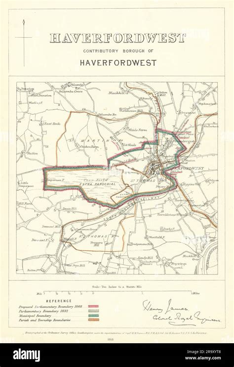 Map of haverfordwest hi-res stock photography and images - Alamy