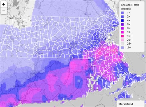 Interactive Map: Snowfall Totals Across Massachusetts | WBUR News