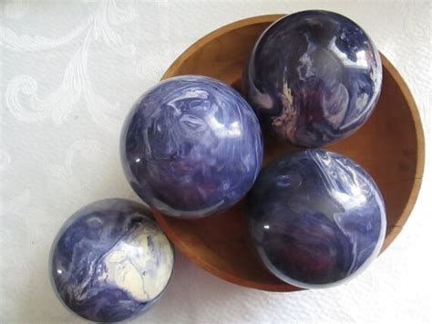 Candlepin Bowling Balls. Set of four with Box and Made in the