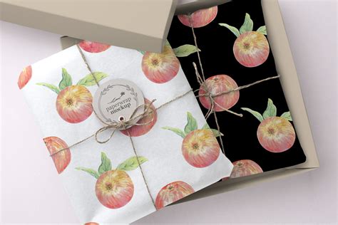 Watercolor Apple Leave Pattern Seamless. Print for wallpaper, textile By KliuyenkovaArt ...