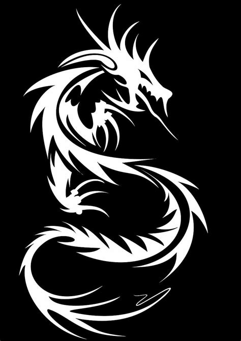 Black Dragon Tribal , Black and White Tribal HD phone wallpaper | Pxfuel