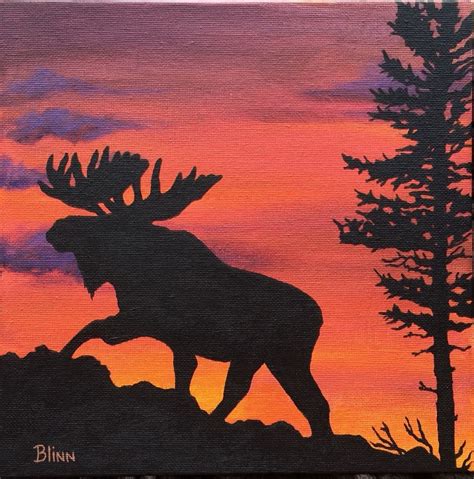 Magical Moose | Moose painting, Painting canvases, Canvas painting