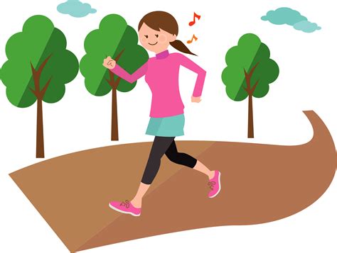 A Pretty Woman Jogging, Running Royalty Free SVG, Cliparts - Clip Art Library