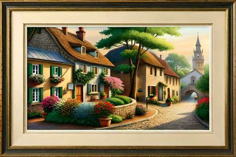 Village Painting Stock Photos, Images and Backgrounds for Free Download