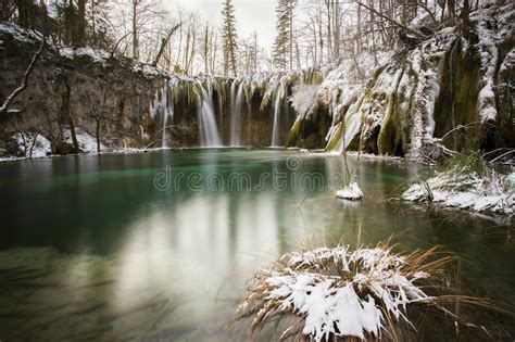 Plitvice Lakes National Park in Croatia in Winter Stock Photo - Image of touristic, lake: 137050720