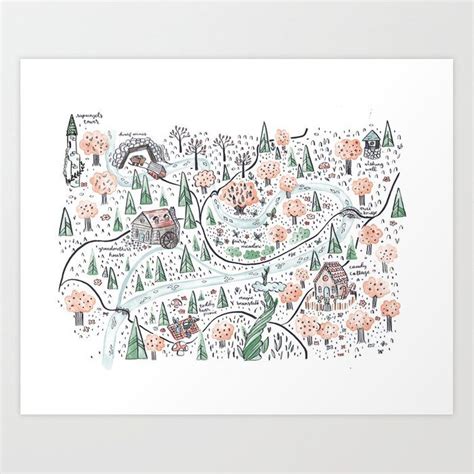 Enchanted Forest Map Art Print by thestorysmith | Map art print, Map ...