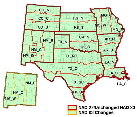 State Plane Coordinate System Map - Printable Map