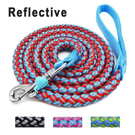 Mycicy Rope Dog Leash - 6 Foot Reflective Dog Leash - Mountain Climbing Nylon Braided Heavy Duty ...